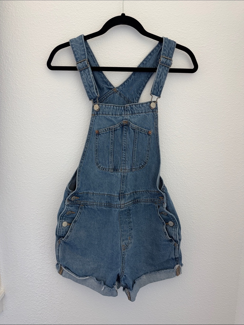Women’s Old Navy Women's Blue Denim Short Overalls